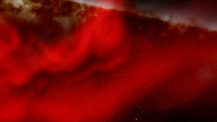 Bright galaxy nebula in cosmos 3d render