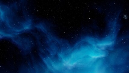 Naklejka na ściany i meble Bright galaxy nebula in cosmos 3d render