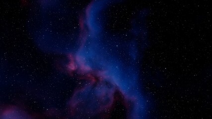 Naklejka na ściany i meble Bright galaxy nebula in cosmos 3d render
