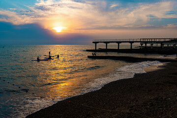 Obraz premium sunset on the beach
