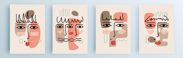 Modern abstract covers set, minimal covers design. Colorful geometric background, vector illustration.