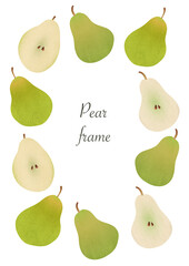 illustration frame of pears