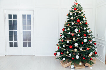 Christmas interior Christmas tree holiday decor presents new year