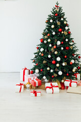 Christmas interior Christmas tree holiday decor presents new year