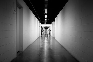 Empty hospital corridor