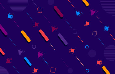 Minimal geometric background. Dynamic shapes composition. Eps 10 vector. Illustration. 