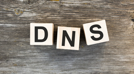 DNS text on cubes, Domain Name System