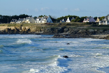 The granit coast at the city of Batz sur mer.