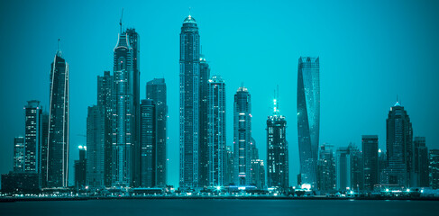 view of Dubai, special photographic processing