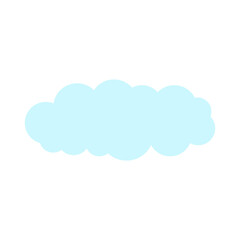 Cloud icon. Colored silhouette. Vector flat graphic illustration. The isolated object on a white background. Isolate.