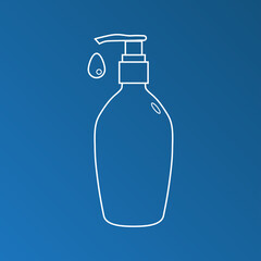 Handsanitizer bottle on gradient background. Perfect to used on your element design