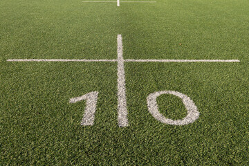 The number 10 on a playing field