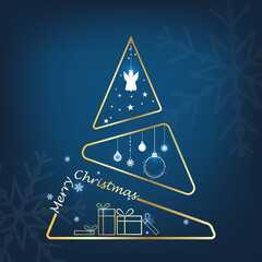 Christmas tree backgrond with beautiful modern design.