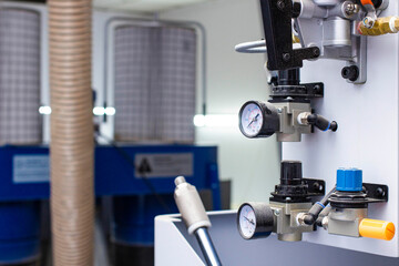 Milling a wooden board. Processing of wood panels on CNC coordinate milling woodworking machines. CNC woodworking machine.