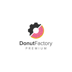 Fototapeta na wymiar Donut Factory Logo