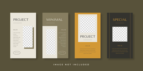 Minimalist instagram stories template. Instagram post template. Flat minimal instagram post.