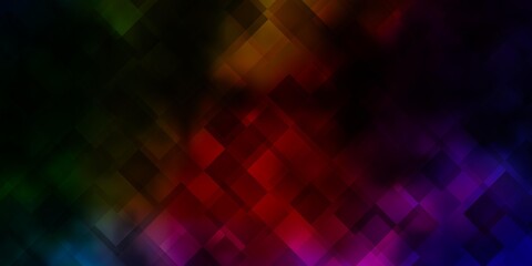 Dark Multicolor vector background with rectangles.