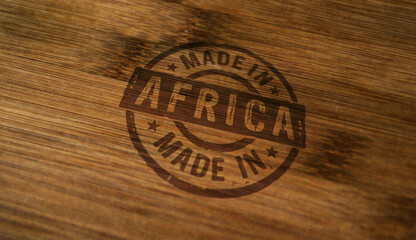 Made in Africa stamp and stamping