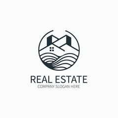 Real Estate, Building and Construction Logo Vector Design