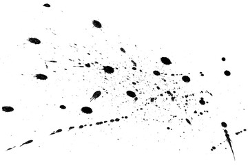 Abstract ink drop paint splatter texture japan style, ink splashes or spatter isolate on white background.