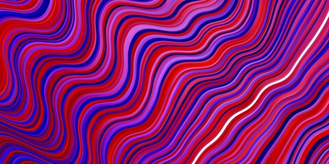 Light Blue, Red vector backdrop with curves.