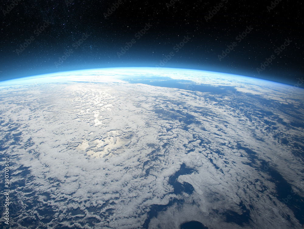 Wall mural earth observation from the outer space. elements of this image furnished by nasa.