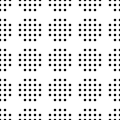 Seamless pattern. Circles ornament. Geometric wallpaper. Simple shapes backdrop. Rounds background. Dots motif. Ethnic motif. Digital paper, textile print, web design, abstract. Vector artwork.