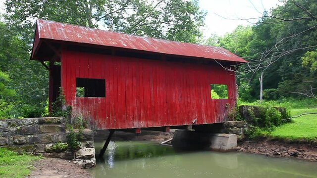 View of Raiston Freeman Covered Bridge in Pennsylvania, United States