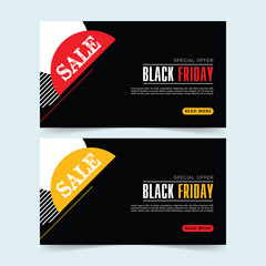 Black Friday Sale. Black Friday Sale label. Vector ad illustration. Promotional marketing discount event. Design element for sale banners, posters, cards