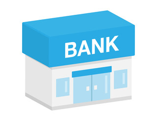 銀行の立体アイコンイラスト