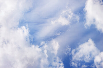 Blue sky with white clouds. Blank for design.