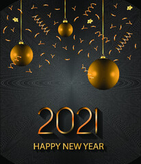 2021 Happy New Year background for your seasonal invitations, festive posters, greetings cards.