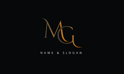 MG, GM, M, G abstract letters logo monogram