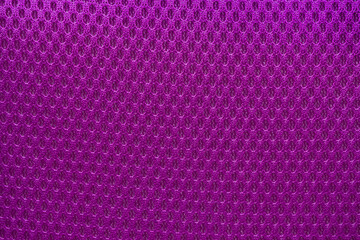 Violet nylon fabric textured background with hexagonal shape