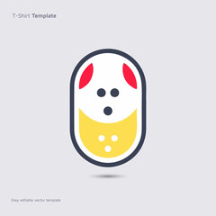 Dog tablet logo design, dog t shirt design, pet t-shirt template