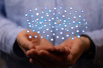 data network 3d digital info