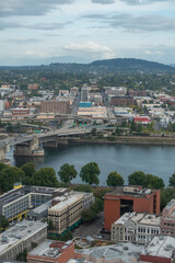 Fototapeta na wymiar Overlook of Portland downtown, Oregon
