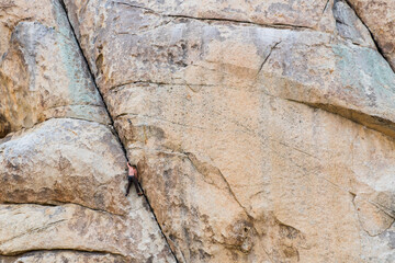 Free Solo Climber on Boulder