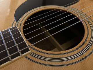 acoustic guitar close up