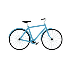 Fototapeta na wymiar Bicycle isolated on white. Flat style. Vector illustration 