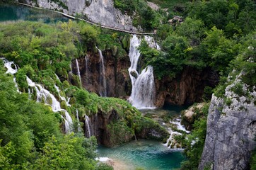 Waterfalls in Plitvice lakes national park