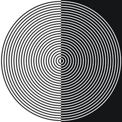 Fototapeta premium black and white circle design