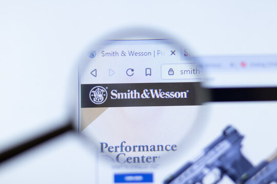 Moscow, Russia - 1 June 2020: Smith Wesson website with logo , Illustrative Editorial