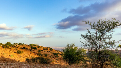 sunset in the mountains