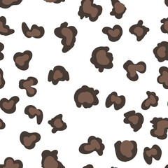 Animal print vector seamless pattern. Hand drawn exotic nature texture background.