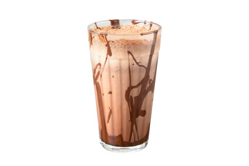 glass of chocolate milk shake