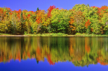 400-81 Crescent Lake Fall Blue Sky Reflections