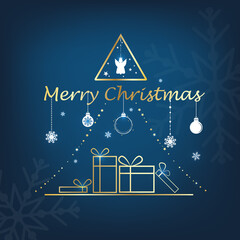 Beautiful blue Christmas background 