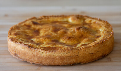 Bündner Nusstorte, or Engadiner Nusstorte,  a traditional sweet, caramelised nut-filled pastry from canton Graubünden in Switzerland. 