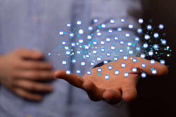 data network 3d digital info